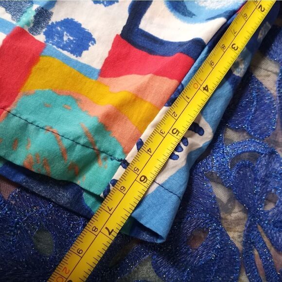 Red Stone L Multicolored 100% Nylon Pocket Drawstring Men's Swim Shorts - Picture 7 of 9